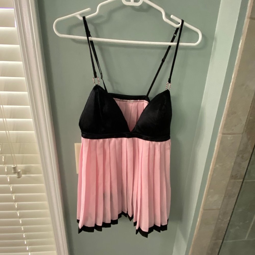 Pink and Black Lingerie Top